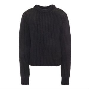 ⭕️ YSL SAINT LAURENT Sweater Black Wool Suede